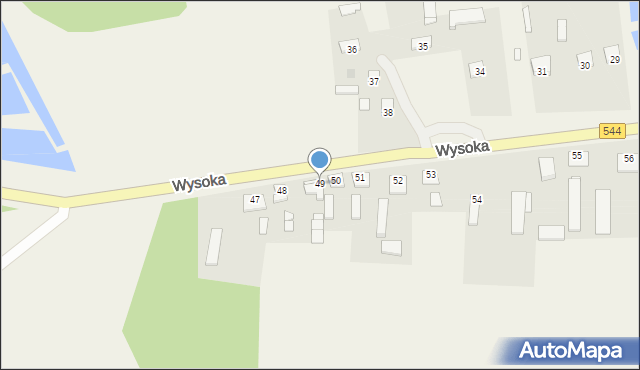 Wysoka, Wysoka, 49, mapa Wysoka