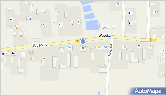 Wysoka, Wysoka, 56, mapa Wysoka