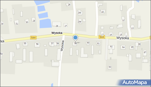 Wysoka, Wysoka, 59, mapa Wysoka