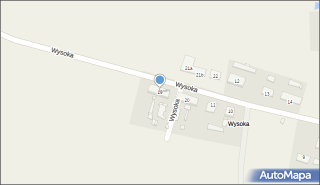 Wysoka, Wysoka, 19, mapa Wysoka