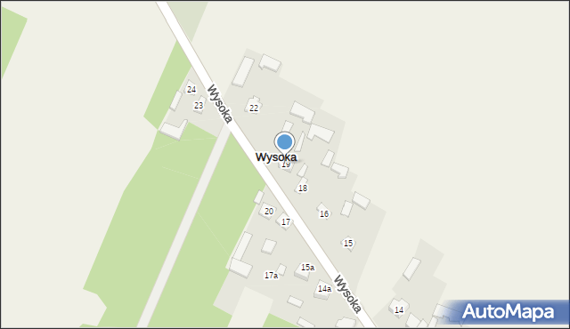 Wysoka, Wysoka, 19, mapa Wysoka