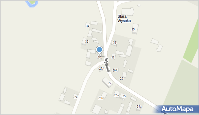 Wysoka, Wysoka, 30, mapa Wysoka