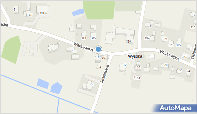 Wysoka, Wysoka, 191a, mapa Wysoka