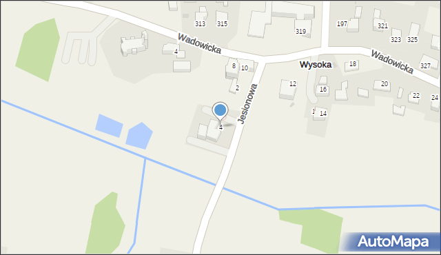 Wysoka, Wysoka, 191c, mapa Wysoka