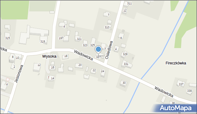 Wysoka, Wysoka, 194, mapa Wysoka