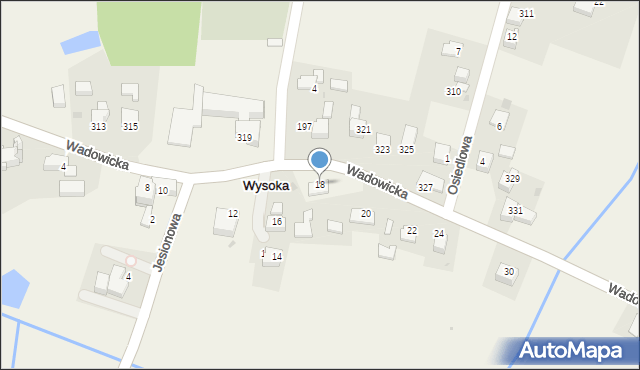 Wysoka, Wysoka, 199A, mapa Wysoka