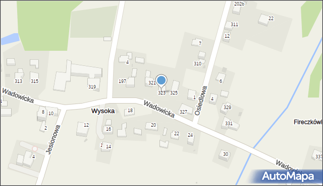 Wysoka, Wysoka, 200, mapa Wysoka