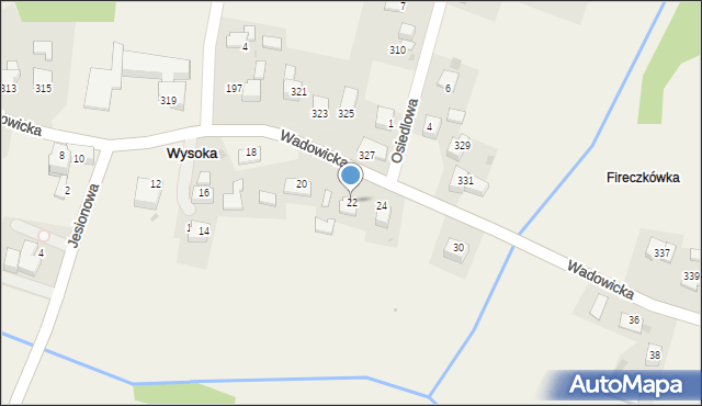 Wysoka, Wysoka, 201, mapa Wysoka