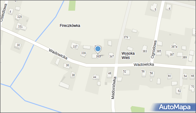 Wysoka, Wysoka, 209, mapa Wysoka