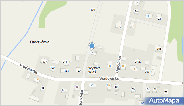 Wysoka, Wysoka, 211, mapa Wysoka