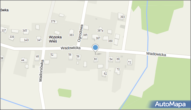 Wysoka, Wysoka, 216, mapa Wysoka