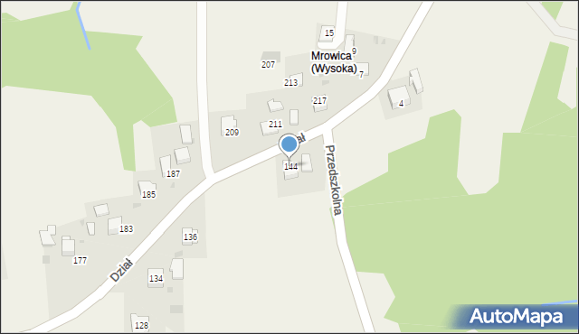 Wysoka, Wysoka, 48a, mapa Wysoka