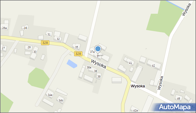 Wysoka, Wysoka, 37, mapa Wysoka