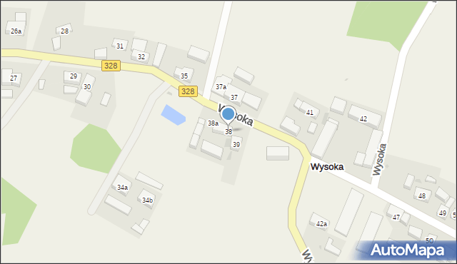 Wysoka, Wysoka, 38, mapa Wysoka