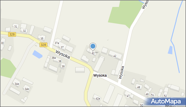 Wysoka, Wysoka, 41, mapa Wysoka