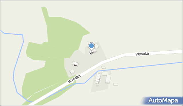 Wysoka, Wysoka, 45, mapa Wysoka