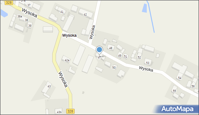 Wysoka, Wysoka, 47, mapa Wysoka