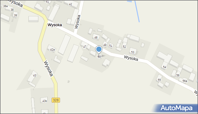 Wysoka, Wysoka, 50, mapa Wysoka