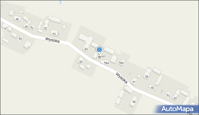 Wysoka, Wysoka, 56, mapa Wysoka