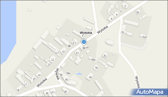 Wysoka, Wysoka, 56, mapa Wysoka