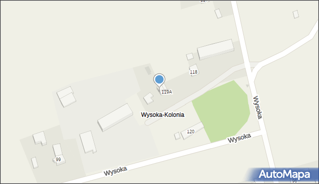 Wysoka, Wysoka, 119b, mapa Wysoka