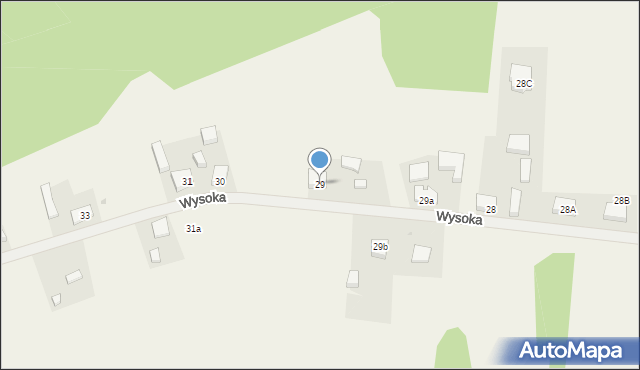 Wysoka, Wysoka, 29, mapa Wysoka