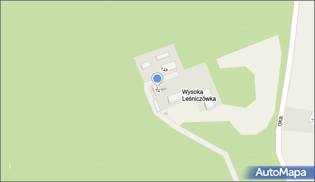 Wysoka, Wysoka, 74, mapa Wysoka