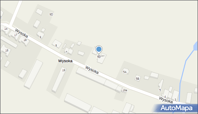 Wysoka, Wysoka, 5D, mapa Wysoka