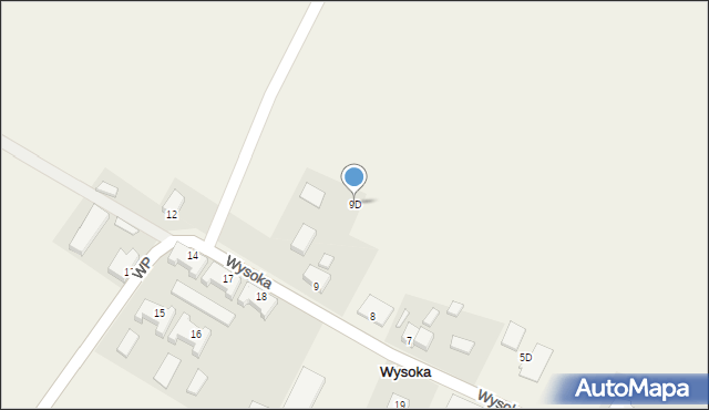 Wysoka, Wysoka, 9D, mapa Wysoka