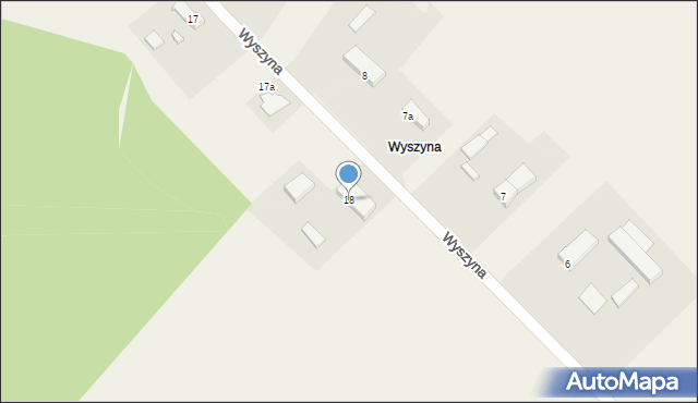 Wysoka, Wyszyna, 18, mapa Wysoka