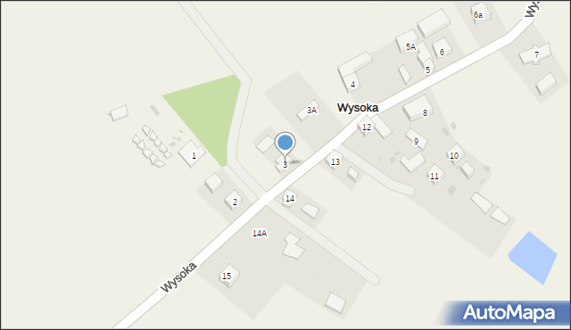 Wysoka, Wysoka, 3, mapa Wysoka