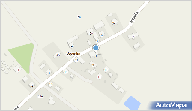 Wysoka, Wysoka, 8, mapa Wysoka