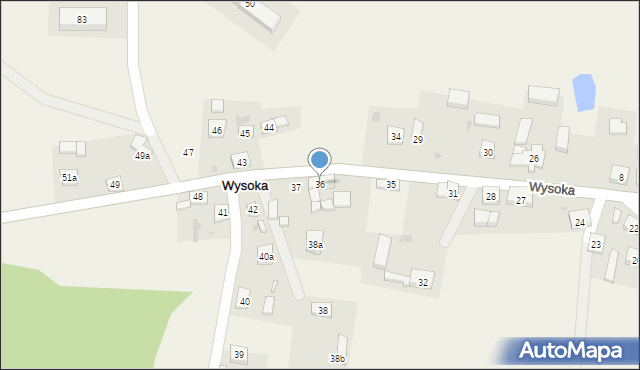 Wysoka, Wysoka, 36, mapa Wysoka