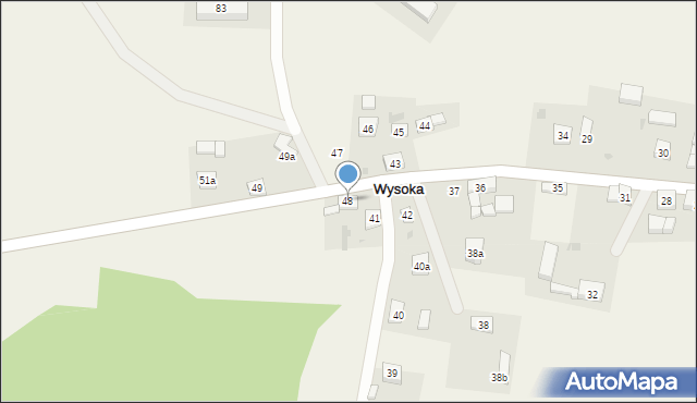 Wysoka, Wysoka, 48, mapa Wysoka