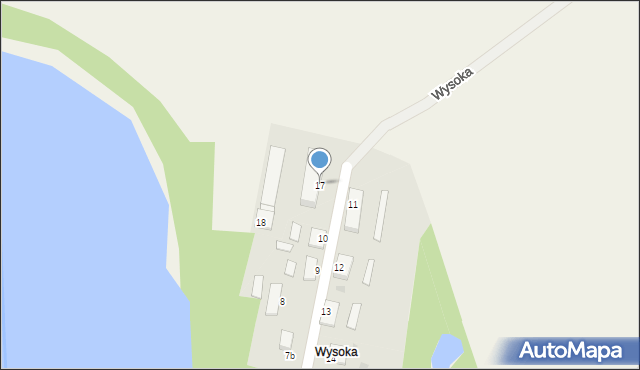 Wysoka, Wysoka, 17, mapa Wysoka