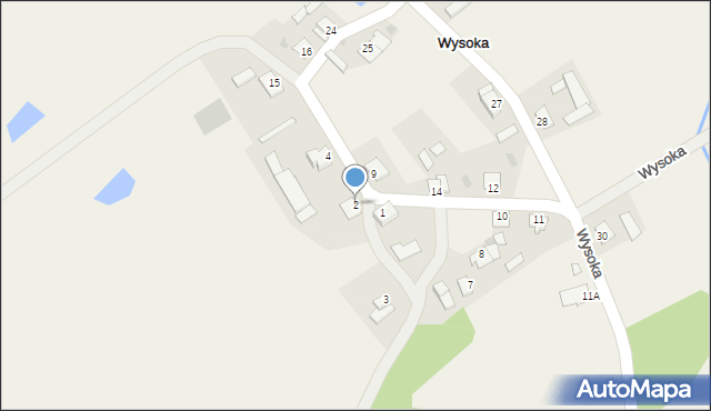 Wysoka, Wysoka, 2, mapa Wysoka