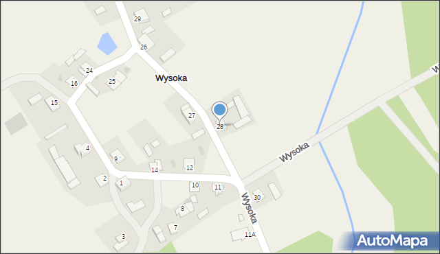 Wysoka, Wysoka, 28, mapa Wysoka