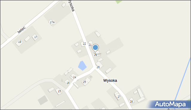 Wysoka, Wysoka, 29, mapa Wysoka
