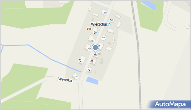 Wysoka, Wysoka, 65, mapa Wysoka