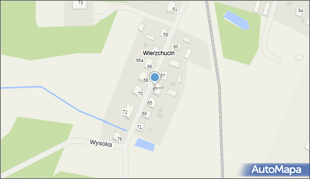 Wysoka, Wysoka, 67, mapa Wysoka