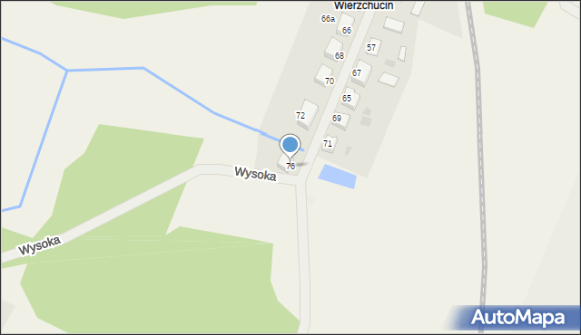 Wysoka, Wysoka, 76, mapa Wysoka