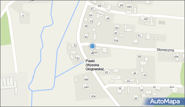 Wysoka Głogowska, Wysoka Głogowska, 48, mapa Wysoka Głogowska