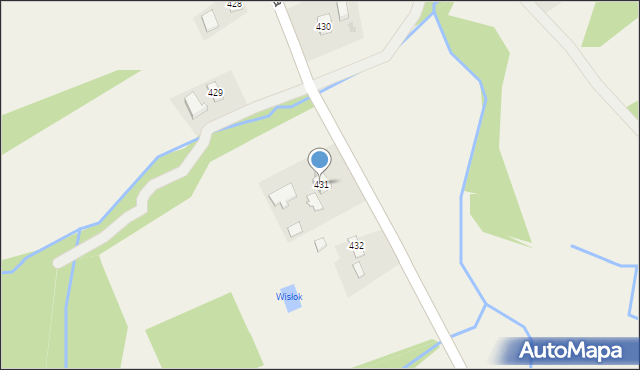 Wysoka Strzyżowska, Wysoka Strzyżowska, 431, mapa Wysoka Strzyżowska