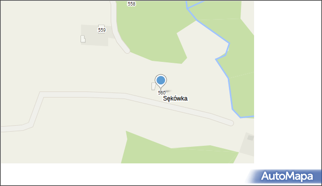 Wysoka Strzyżowska, Wysoka Strzyżowska, 560, mapa Wysoka Strzyżowska