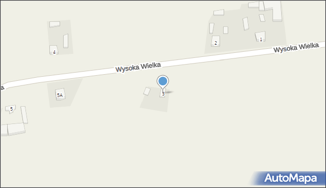 Wysoka Wielka, Wysoka Wielka, 3, mapa Wysoka Wielka