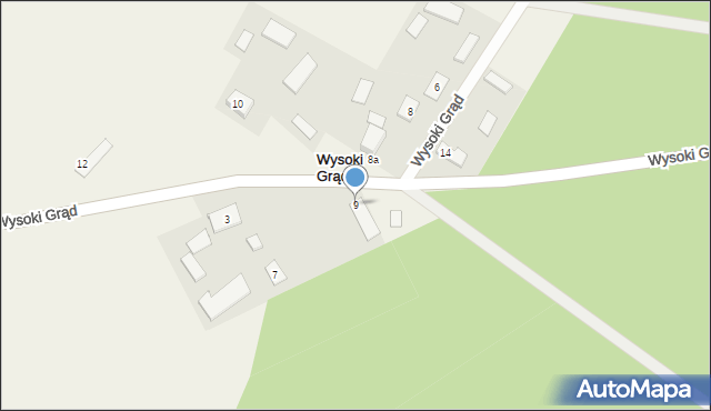 Wysoki Grąd, Wysoki Grąd, 9, mapa Wysoki Grąd