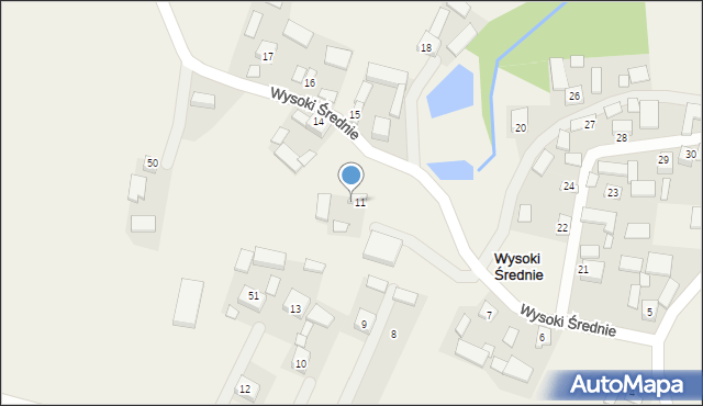 Wysoki Średnie, Wysoki Średnie, 12, mapa Wysoki Średnie