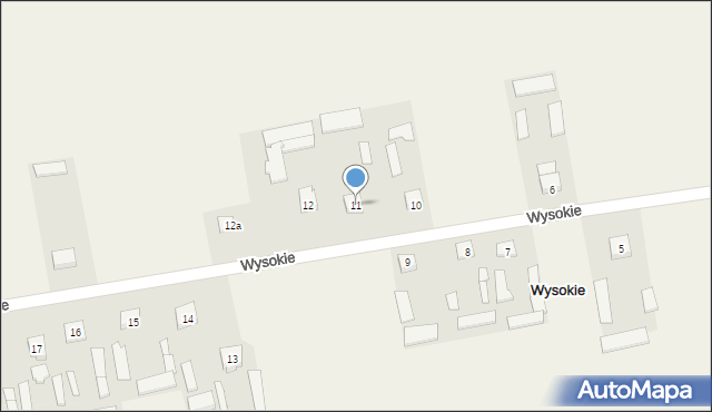 Wysokie, Wysokie, 11, mapa Wysokie