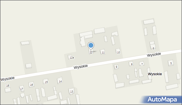 Wysokie, Wysokie, 12, mapa Wysokie