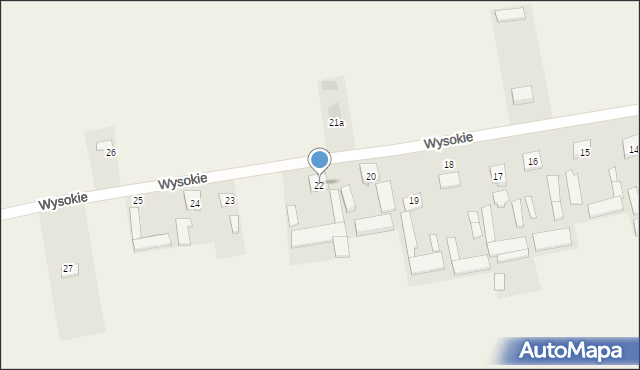 Wysokie, Wysokie, 22, mapa Wysokie